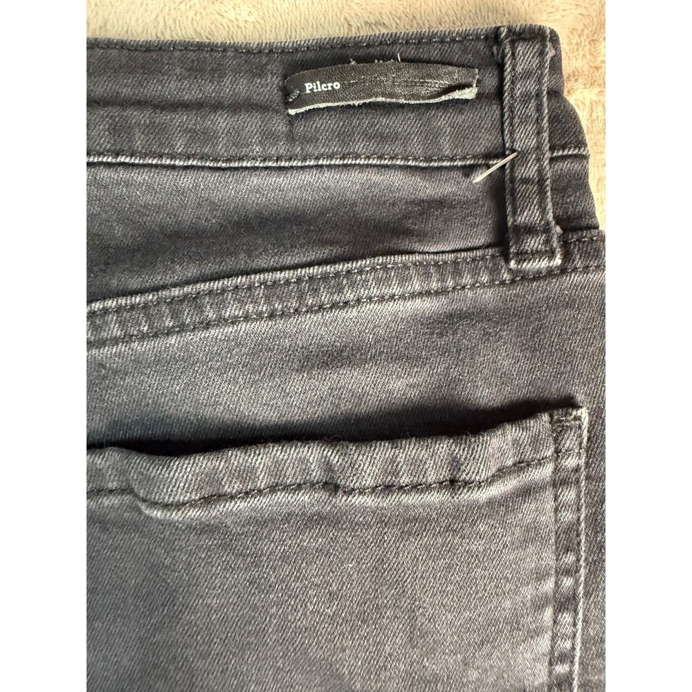 Pilcro Jeans Women 30 Black Excellent Studded Ruffle Hem Crop Anthropologie - Picture 9 of 9